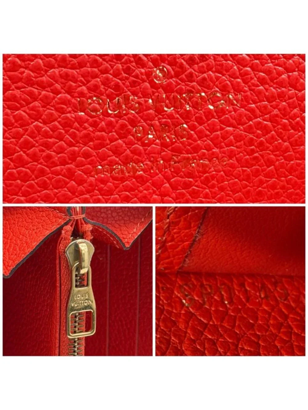Louis Vuitton Zippy Wallet Empreinte Orange Round